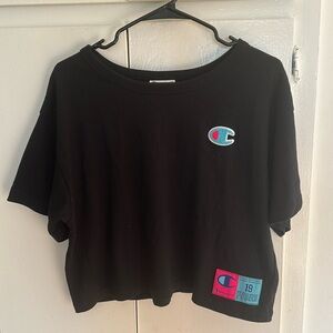 Champion brand cropped black Tee